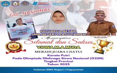 Hebat, 1 Atlet Karate Putri Asal SMA Negeri 1 Paguyaman Wakili Gorontalo di Ajang O2SN Tingkat Nasional